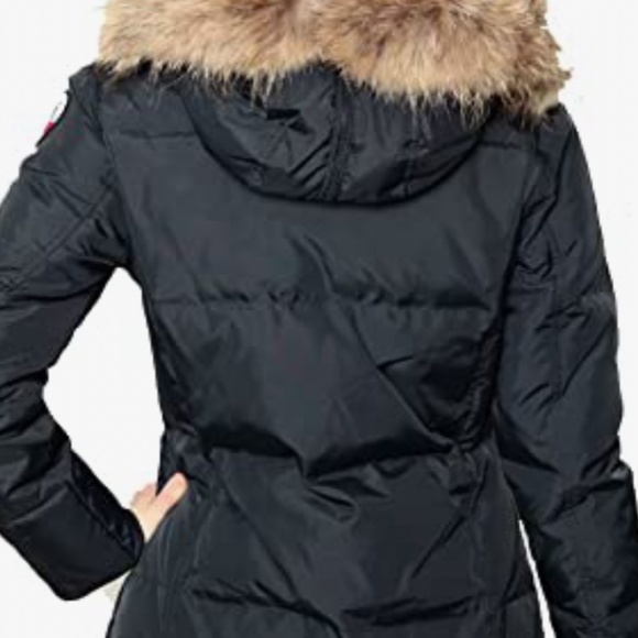 Plajar down coat with Racoon and rabbit hood - Picture 7 of 7